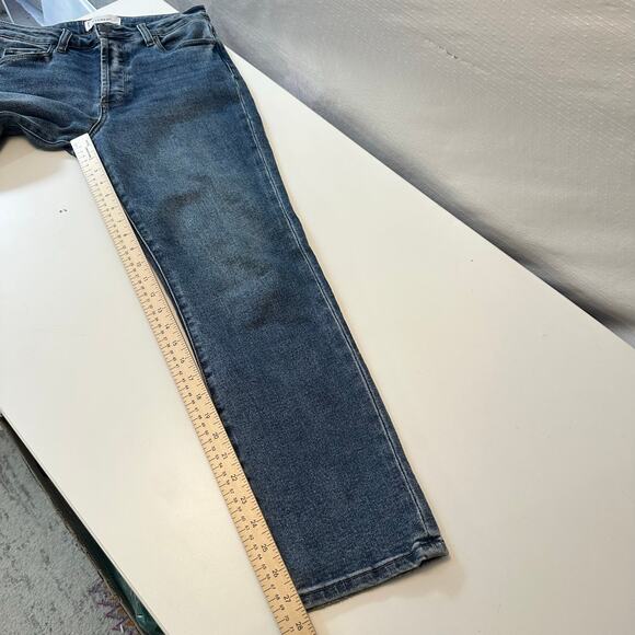 Evereve The Ever Straight Jeans Women Sz 27 Blue High Rise Button Fly Minimalist - Picture 15 of 15